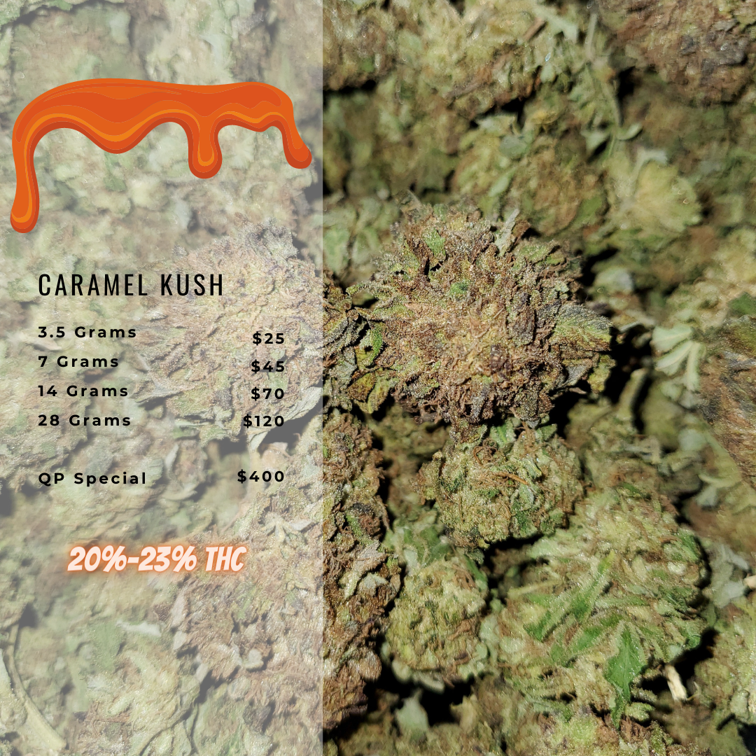 Buy Caramel Kush AA+ 23 THC Marijuana Online in Canada Gourmet Grass