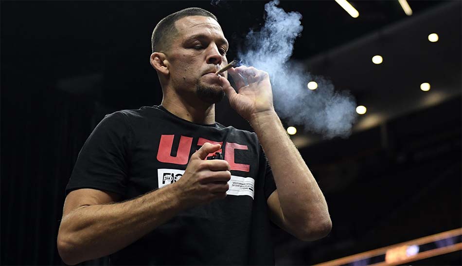 Nate Diaz Smoking Grass